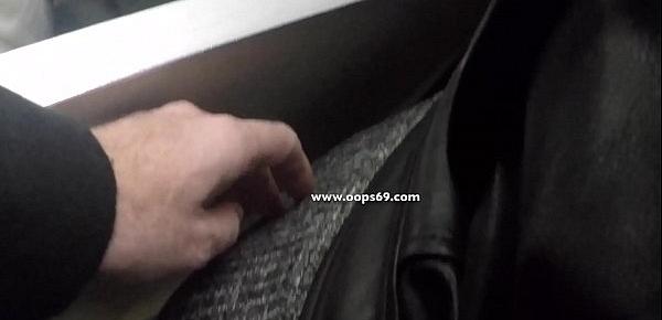  Horny Married Bulge Watcher Milf Touch my Cock at Subway!